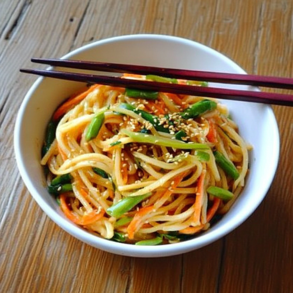 Recipe preparation for Cold sesame noodles