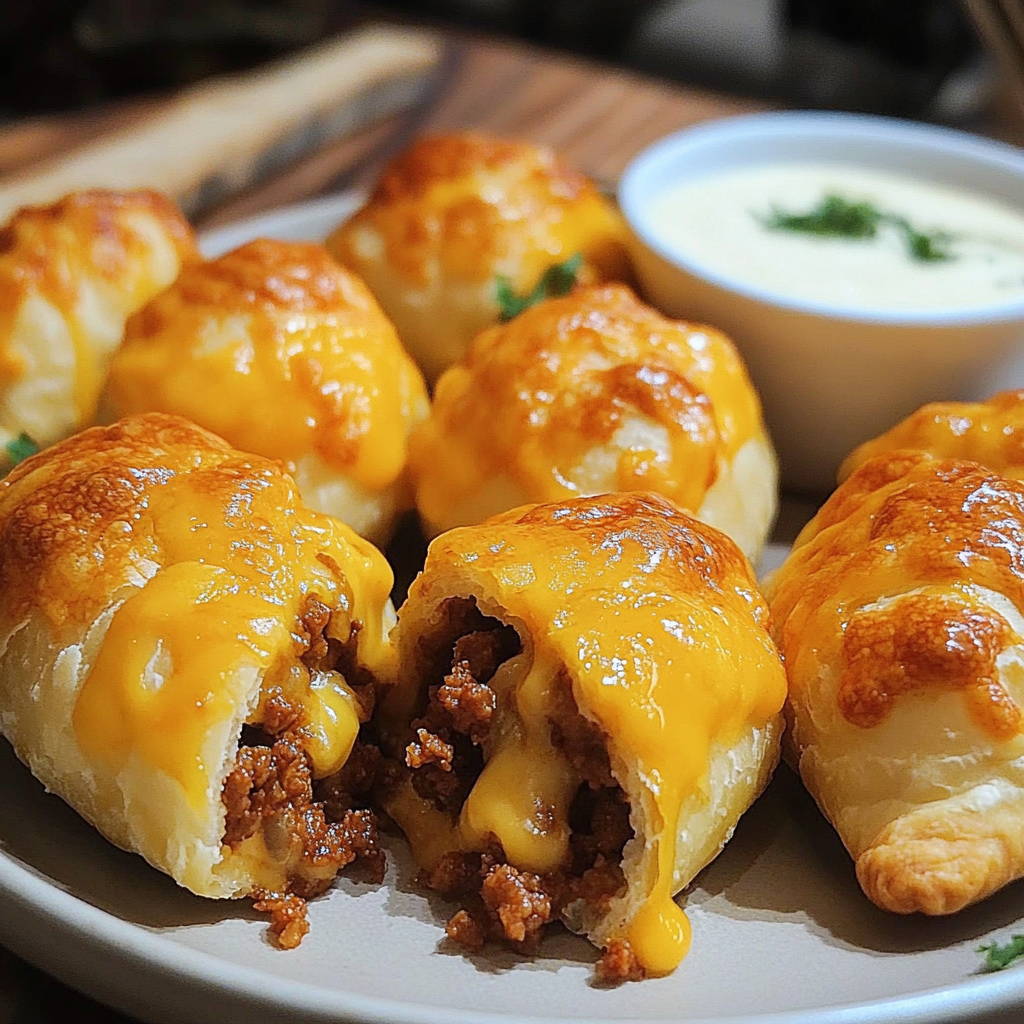 Recipe preparation for Air Fryer Cheesy Taco Bombs