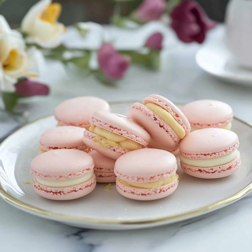 Recipe preparation for Pastel macarons recipe
