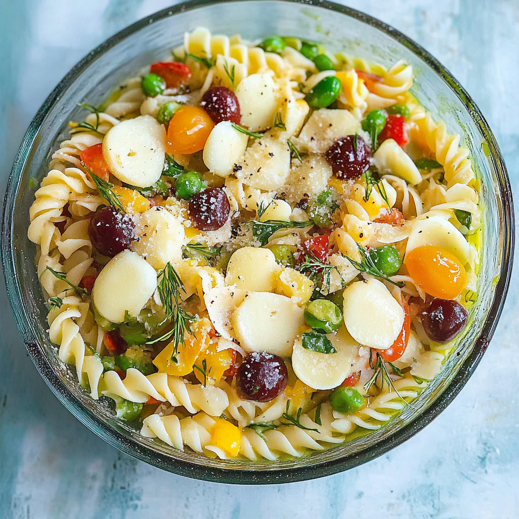 Recipe preparation for Summer pasta salad