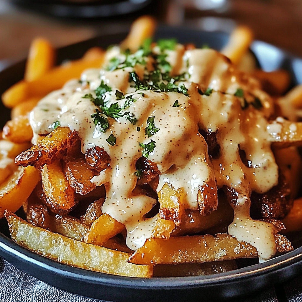 Recipe preparation for Louisiana Voodoo Loaded Fries