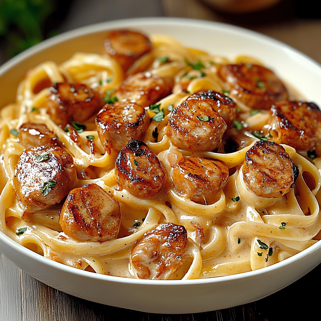 Recipe preparation for Creamy Cajun Pasta Delight