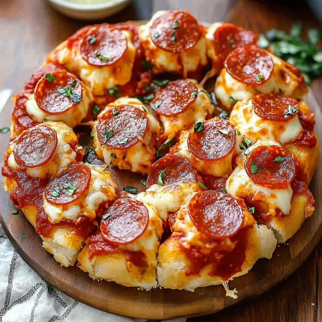 Recipe preparation for Pizza Monkey Bread Pepperoni