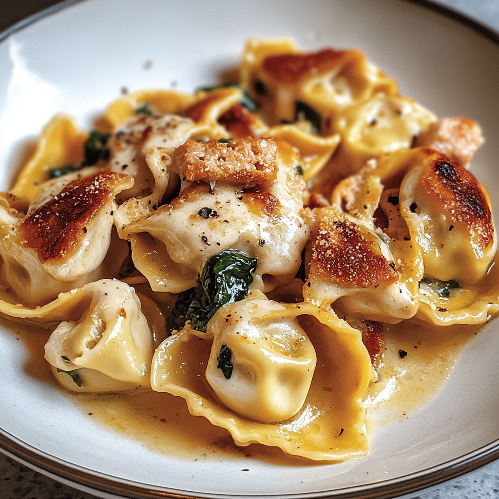 Recipe preparation for Marry Me Chicken Tortellini