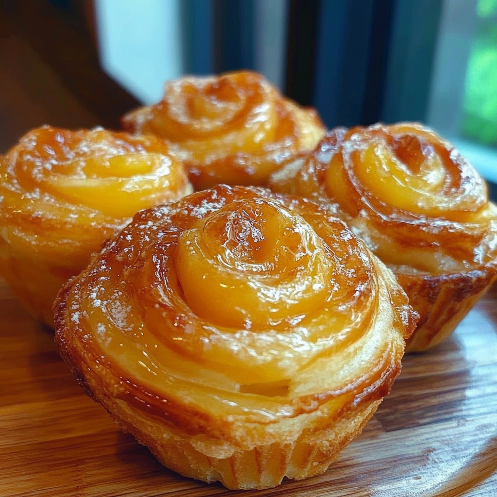 Recipe preparation for Peach Pie Cruffins