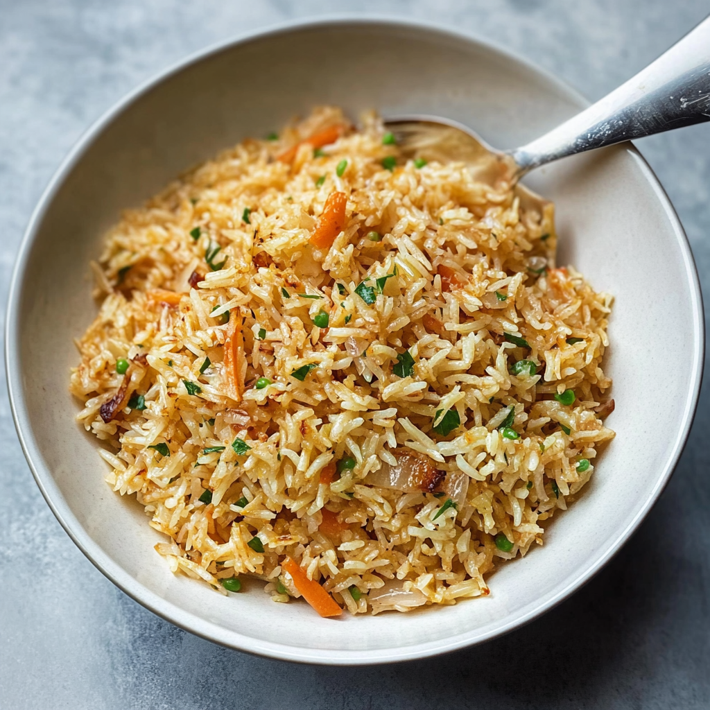 Recipe preparation for Homemade Rice Pilaf