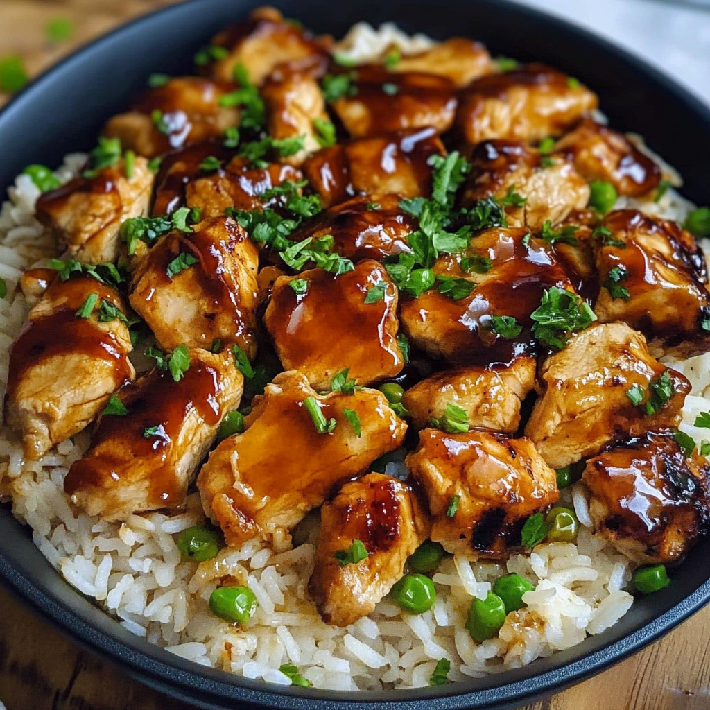 Recipe preparation for Honey BBQ Chicken & Rice