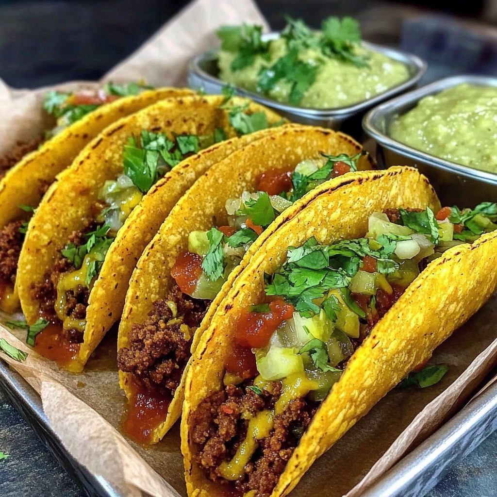 Recipe preparation for Crispy Ground Beef Tacos