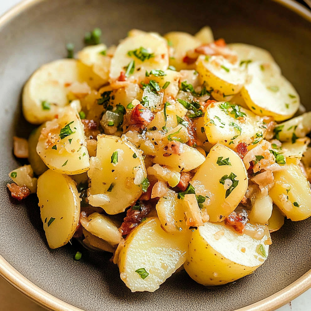 Recipe preparation for German Potato Salad