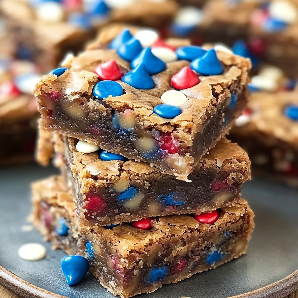 Recipe preparation for Fireworks Blondies