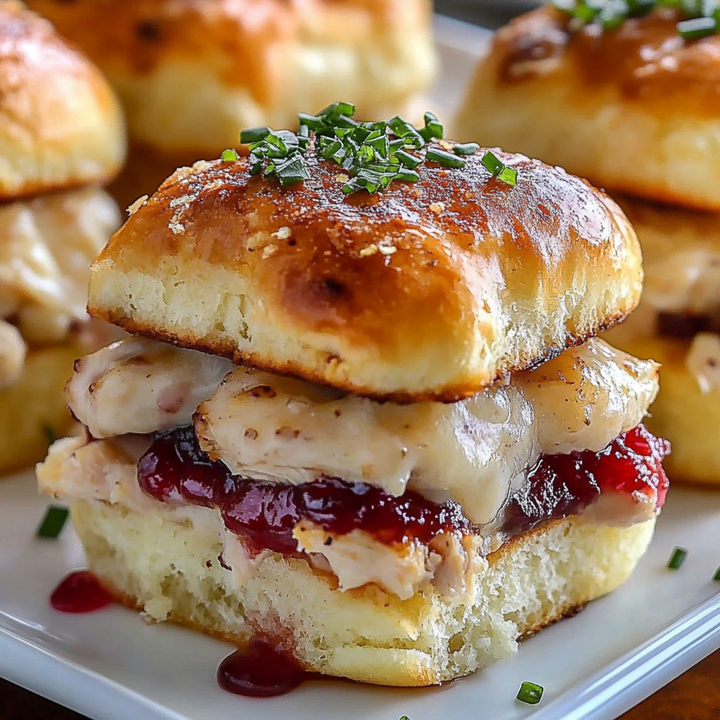 Recipe preparation for Cranberry Turkey Sliders