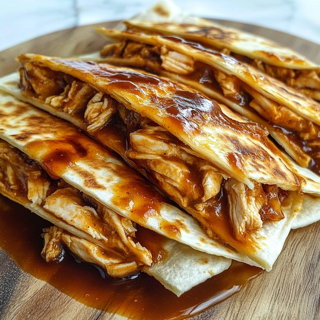 Recipe preparation for BBQ Chicken Quesadillas