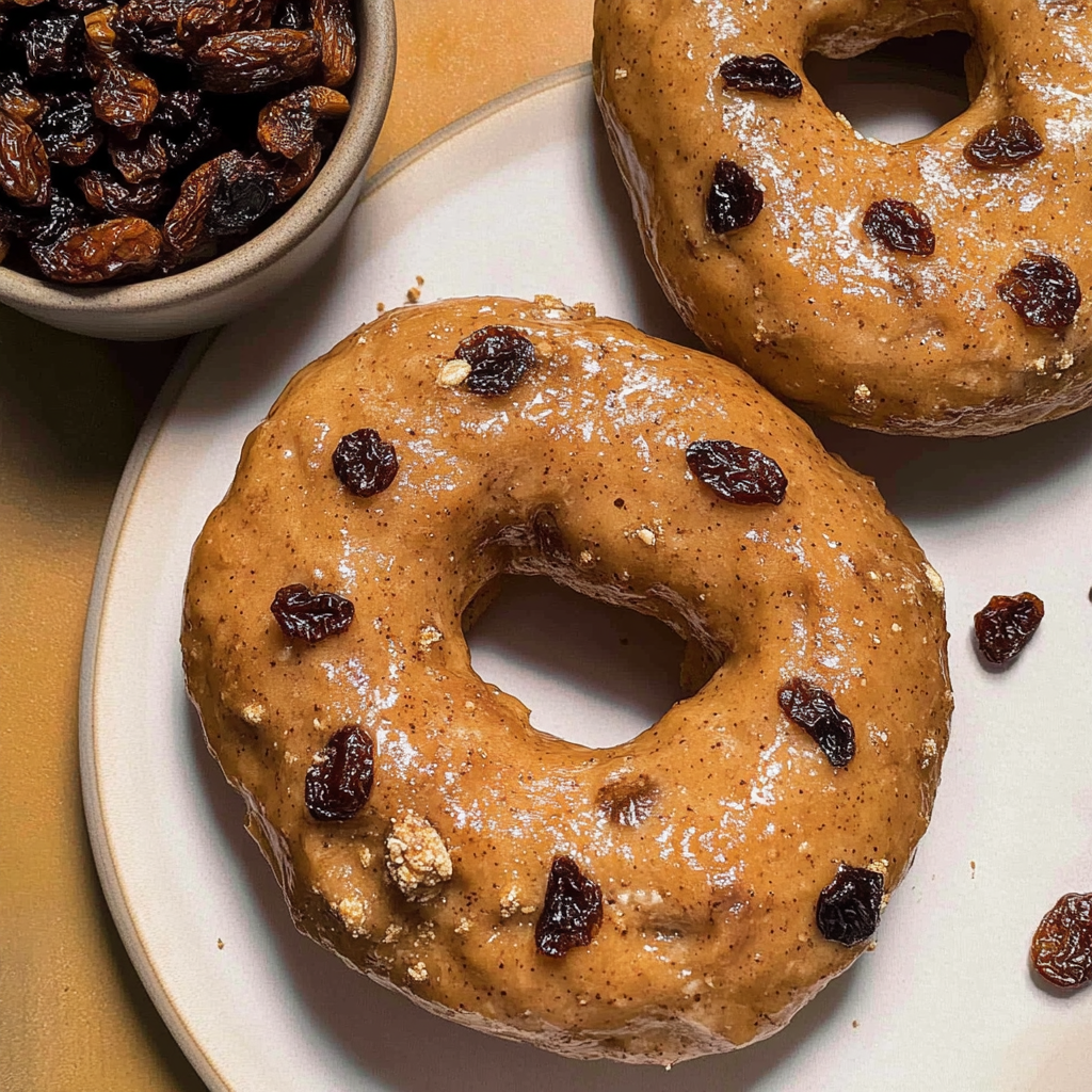 Recipe preparation for Cinnamon Raisin Greek Yogurt Bagels