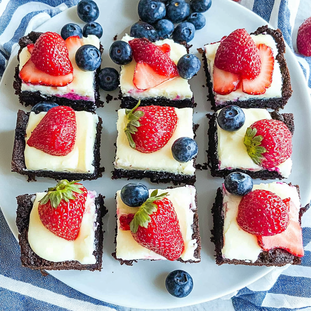 Recipe preparation for Strawberry and Blueberry Oreo Bars