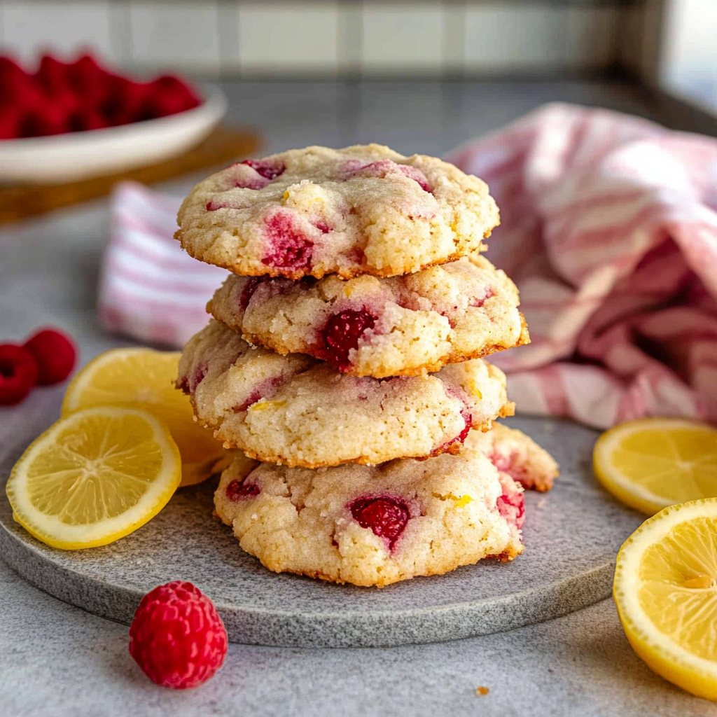 Recipe preparation for Raspberry Lemonade Cookies