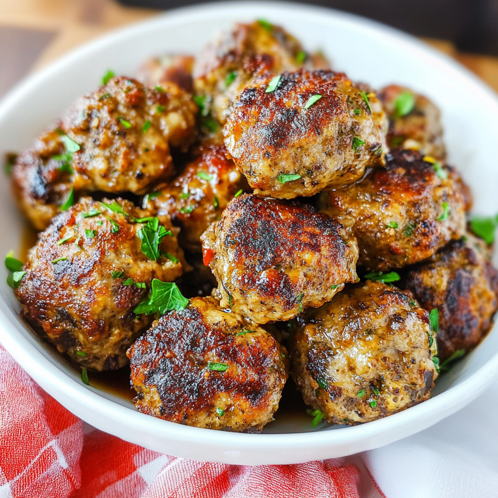 Recipe preparation for Baked Meatballs
