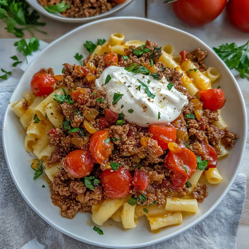 Recipe preparation for Turkish Pasta Recipe