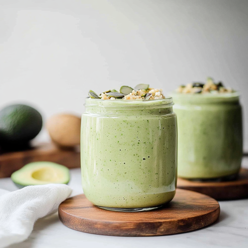 Recipe preparation for Green Avocado Smoothie