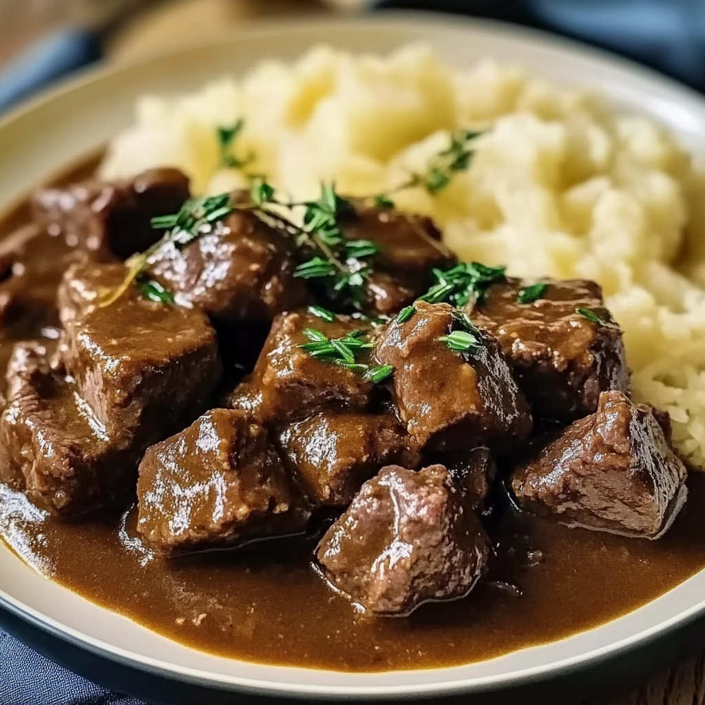Recipe preparation for Crock Pot Cubed Steak