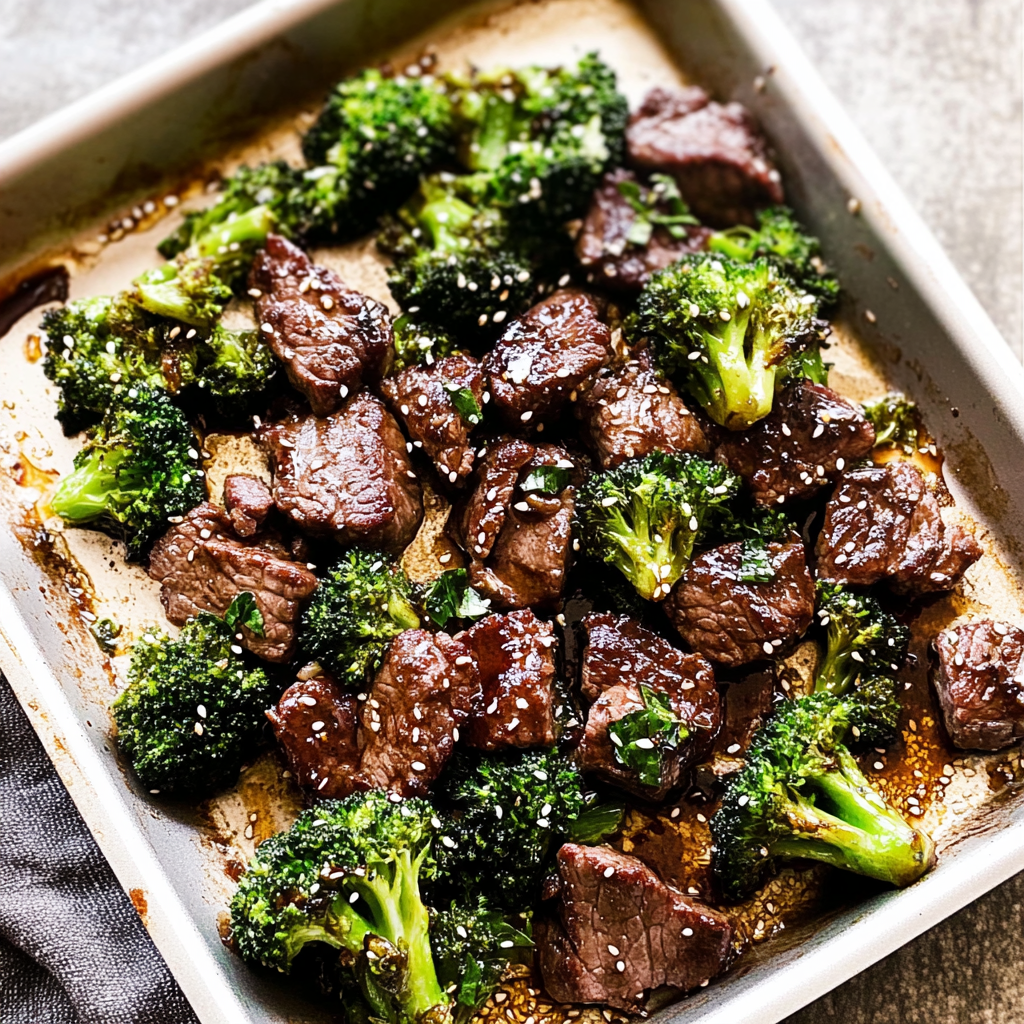 Recipe preparation for Sesame Beef and Broccoli