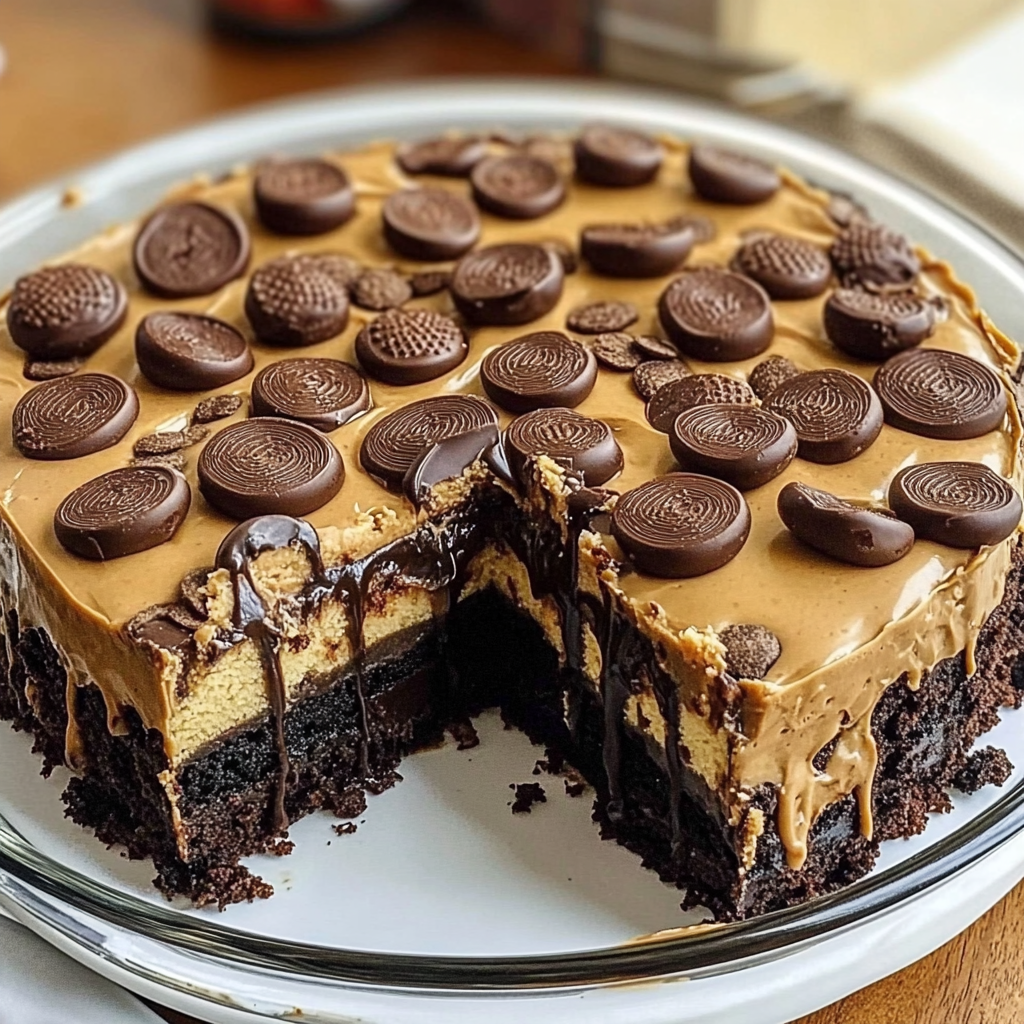 Recipe preparation for Reese’s Peanut Butter Earthquake