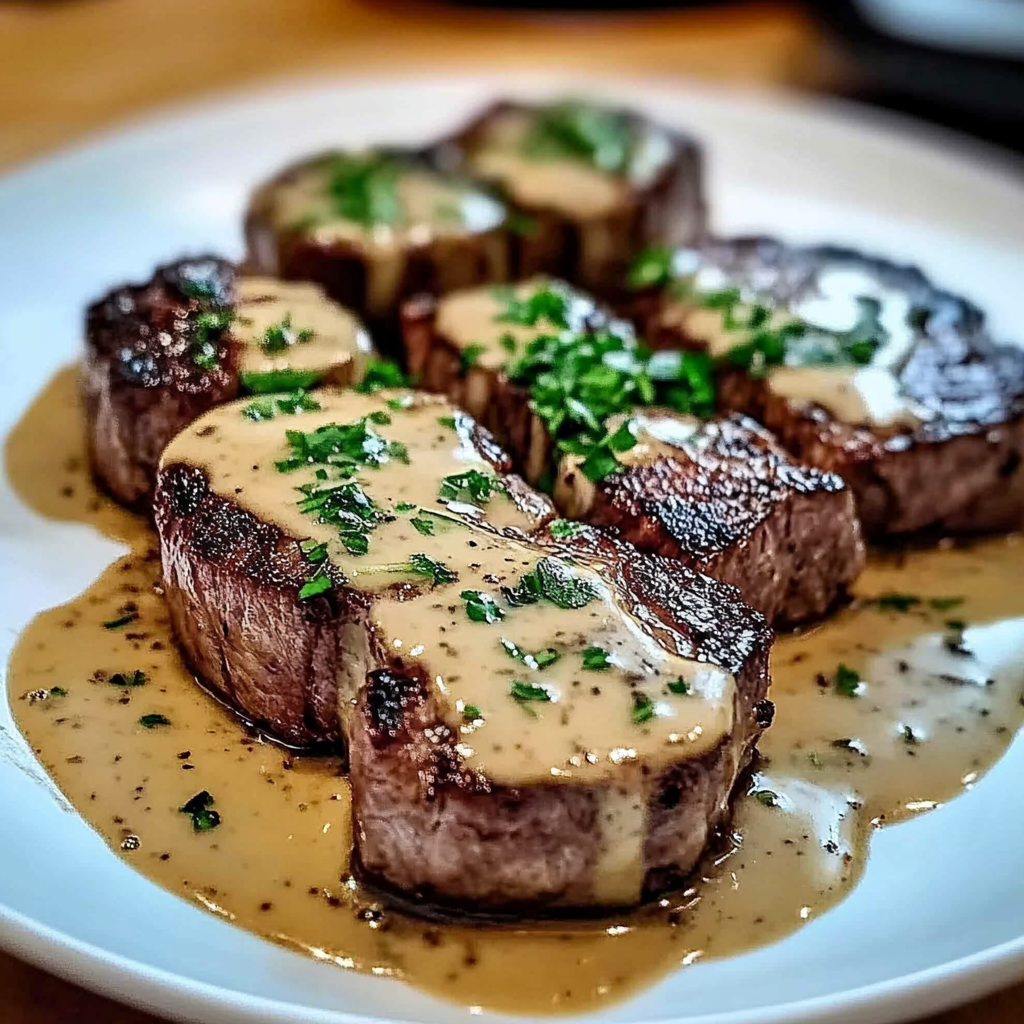 Recipe preparation for Juicy Steak & Garlic Sauce in 30 Minutes