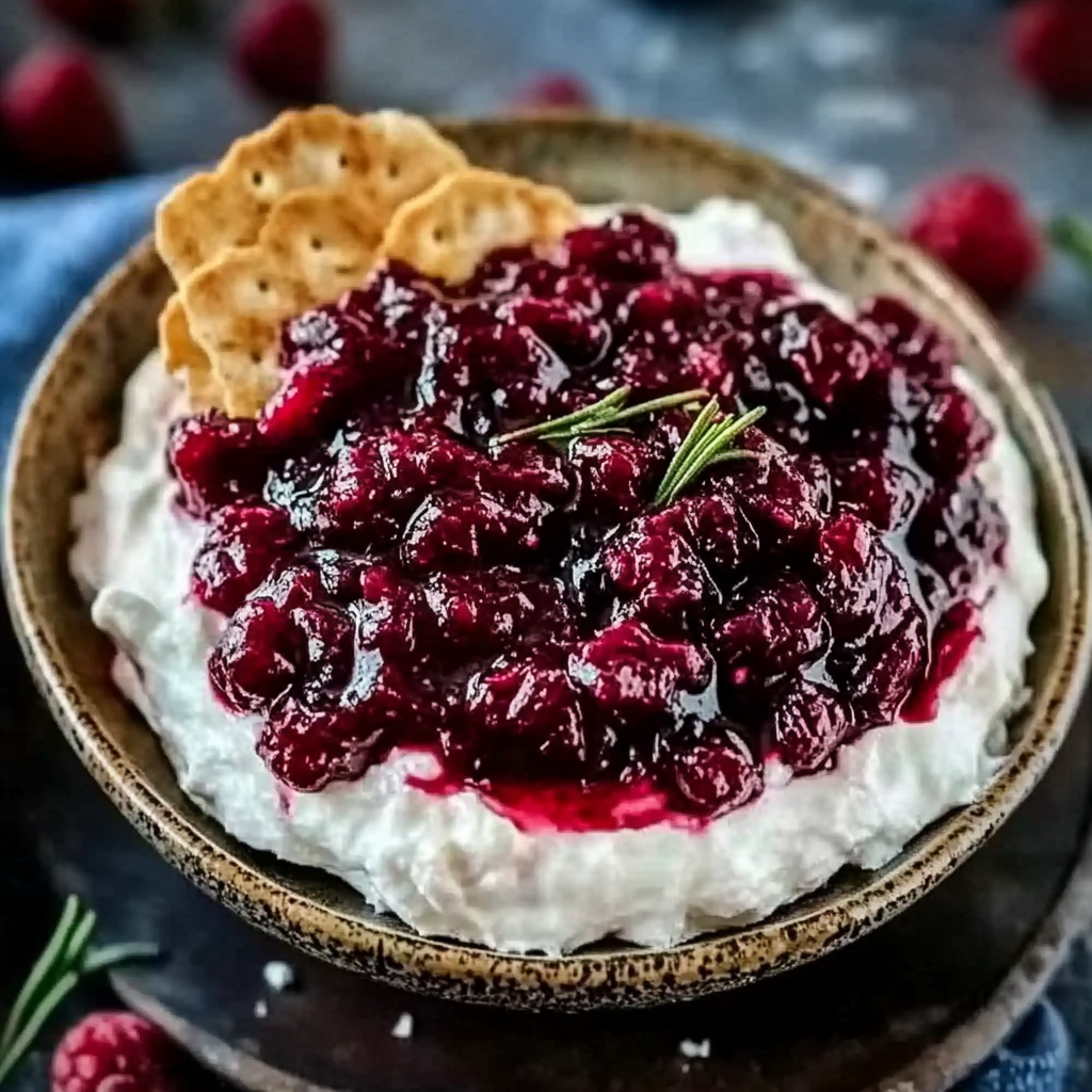 Recipe preparation for Cranberry Cream Cheese Dip