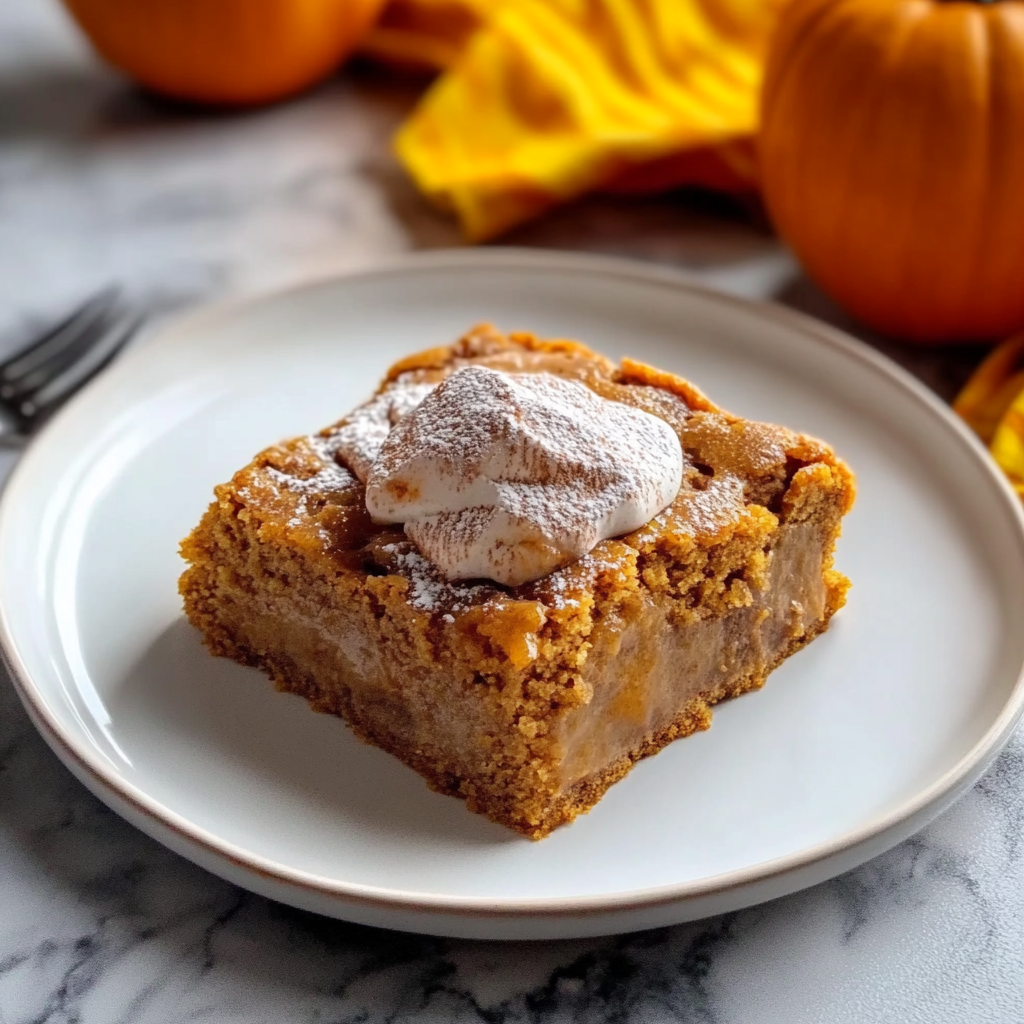 Recipe preparation for Pumpkin Spice Dump Cake