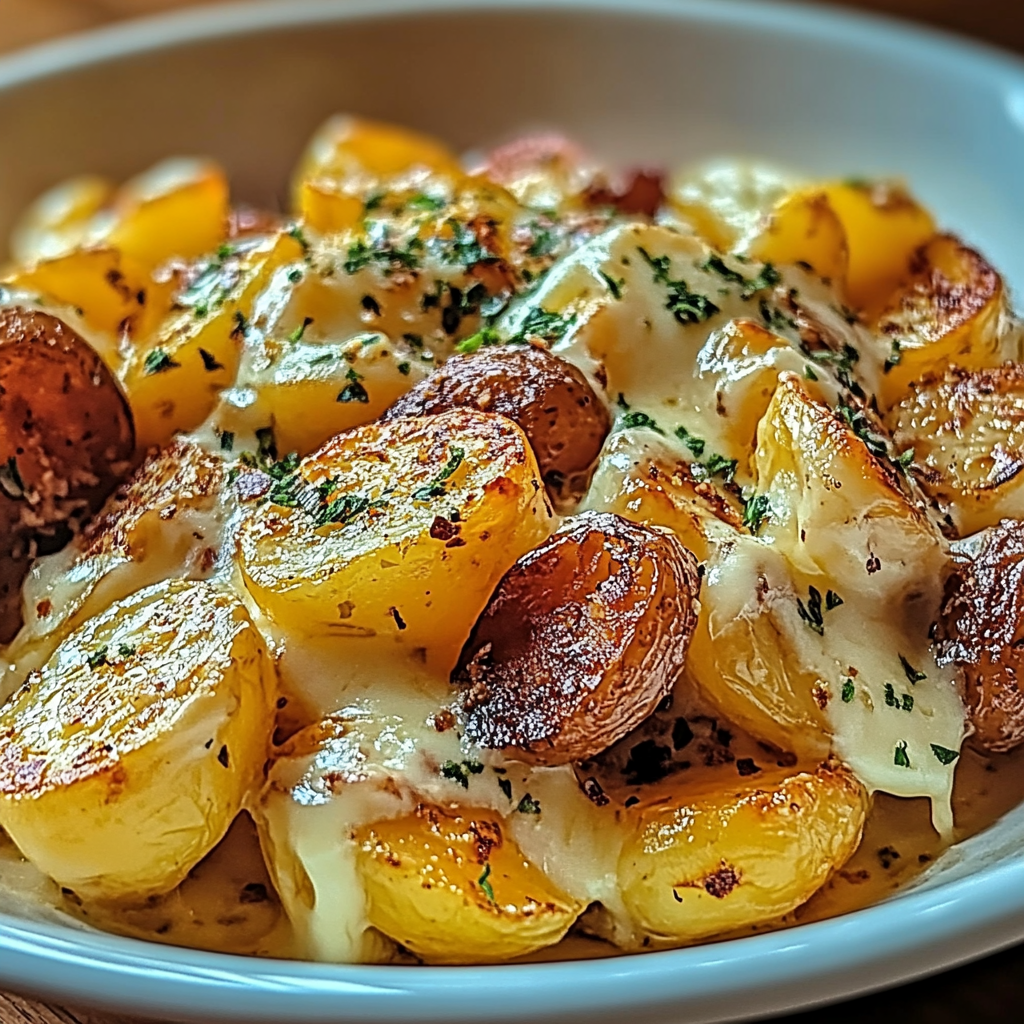 Recipe preparation for Garlic Parmesan Chicken Potatoes