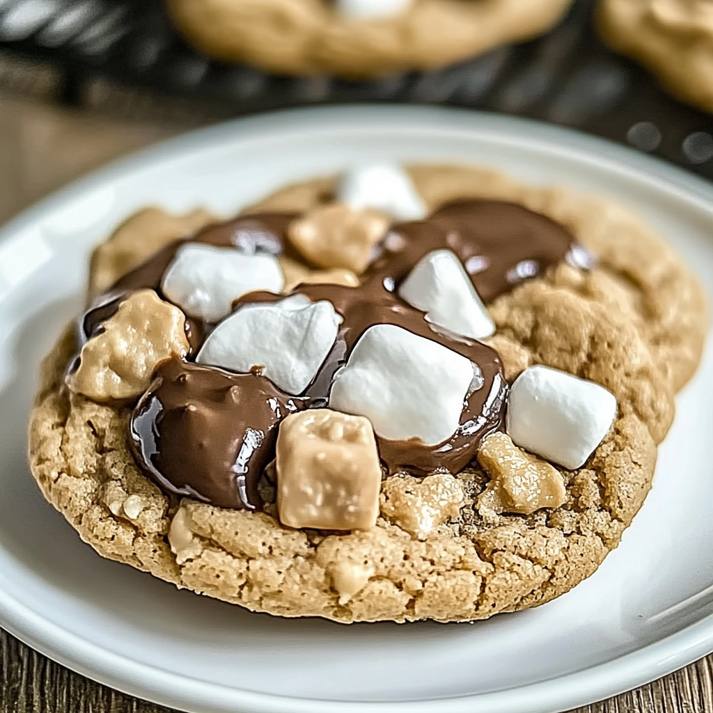 Recipe preparation for Peanut Butter Marshmallow Cookies