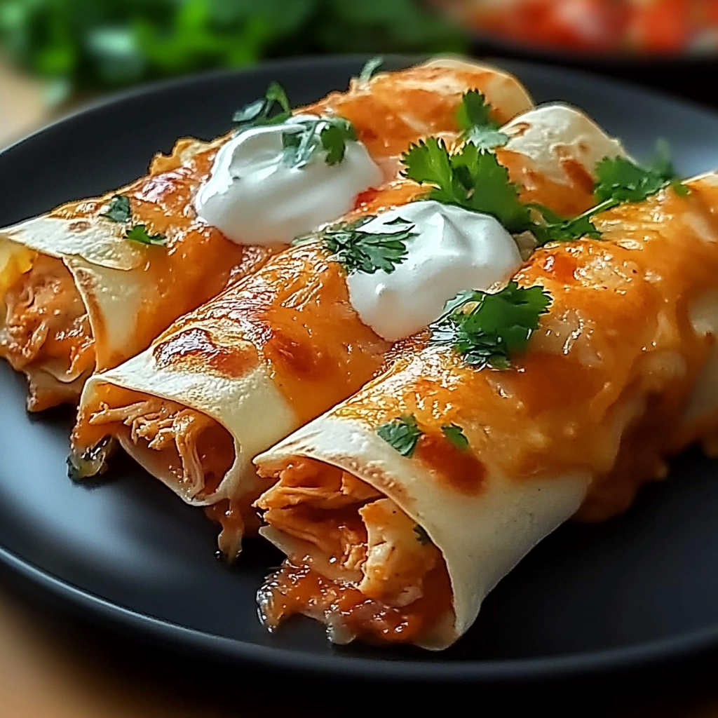 Recipe preparation for Baked Chicken Chimichangas