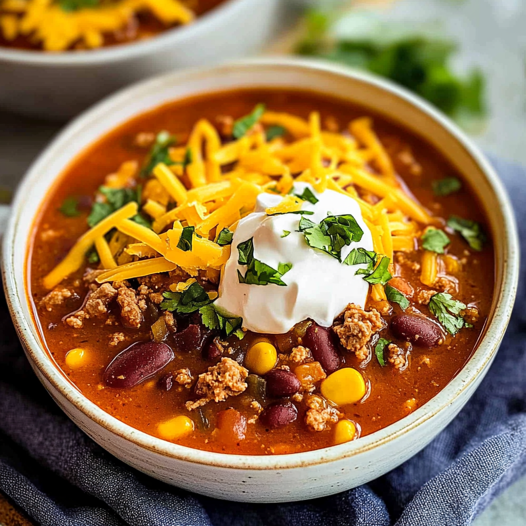 Recipe preparation for Easy Taco Soup