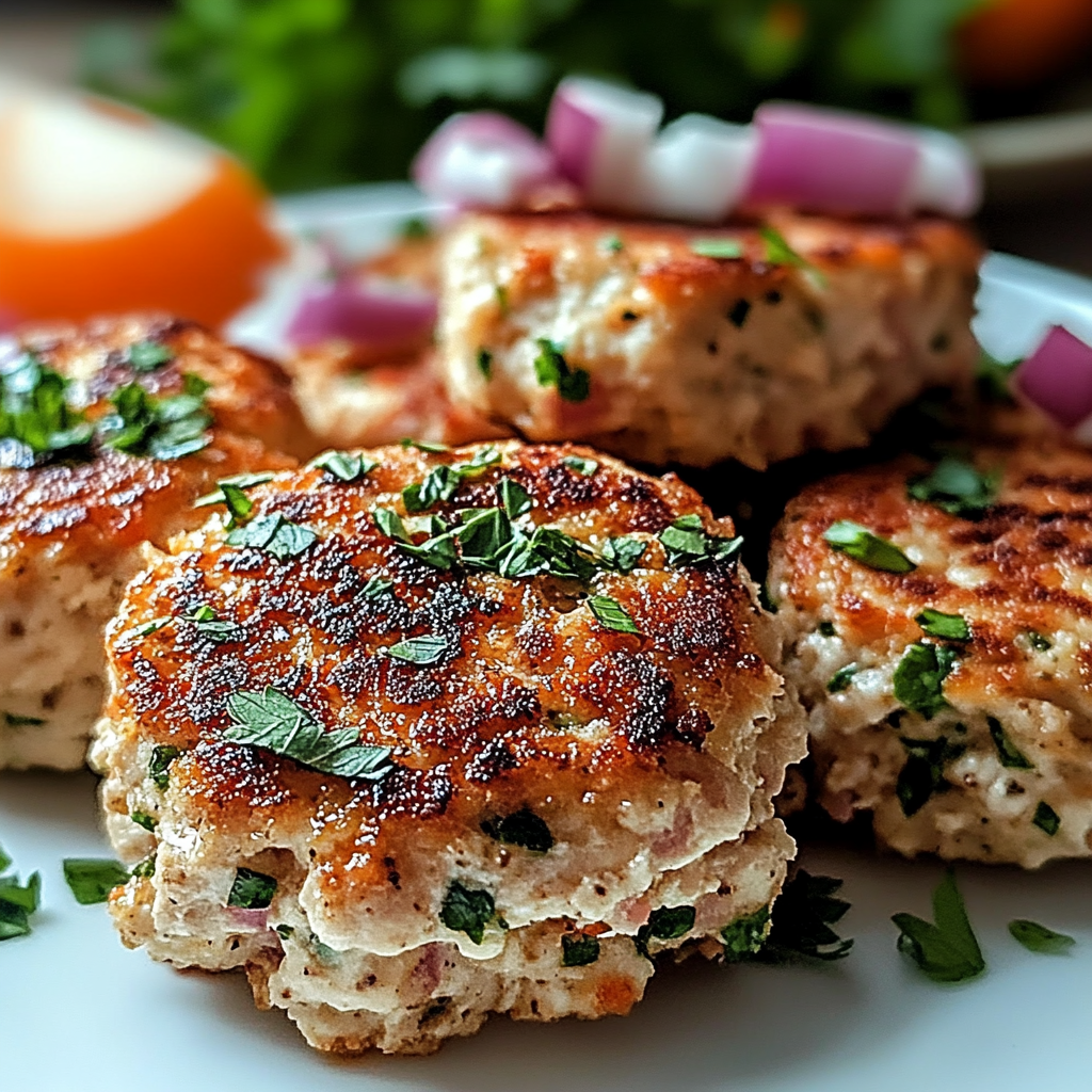Recipe preparation for Mediterranean Chicken Patties