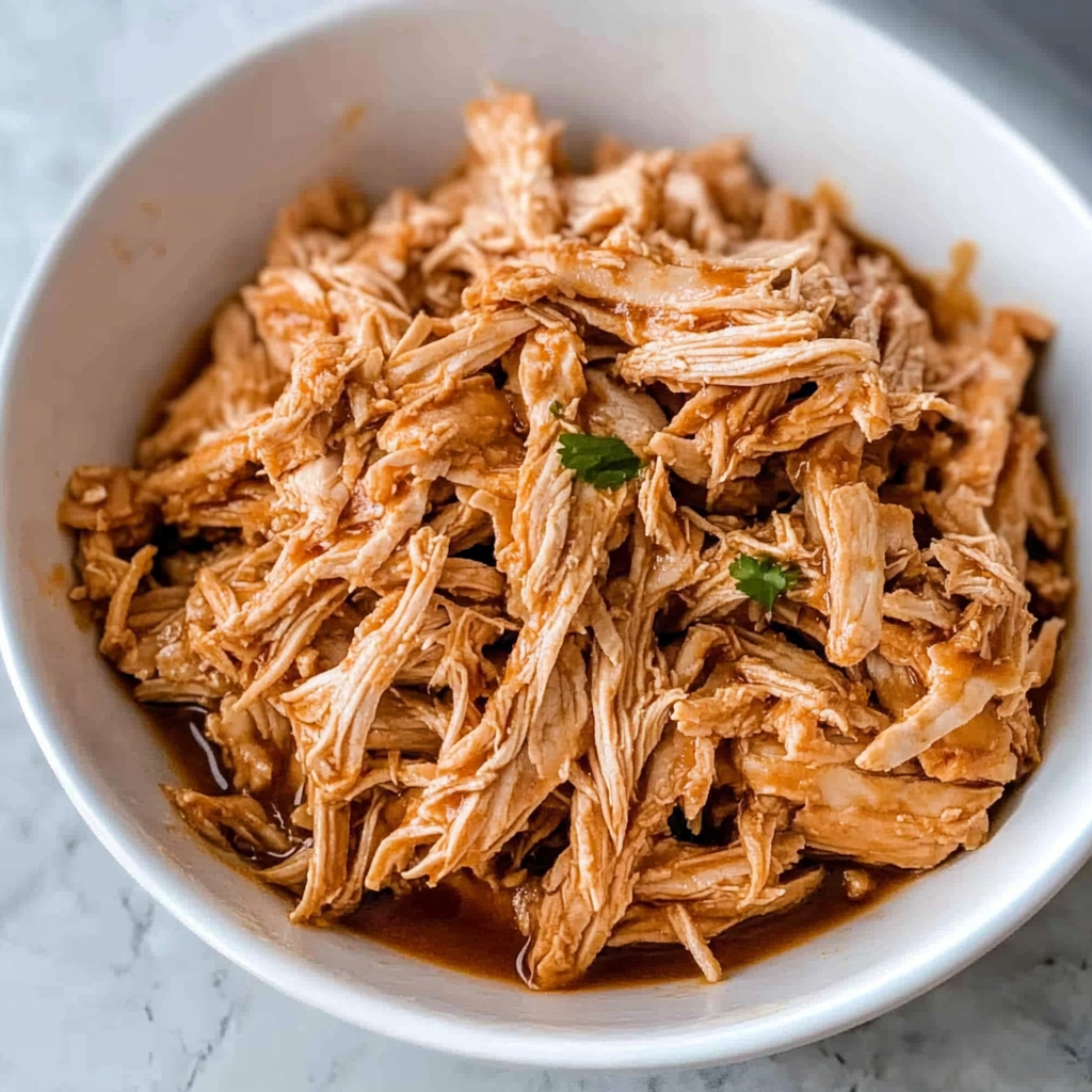 Recipe preparation for Slow Cooker Shredded Mexican Chicken