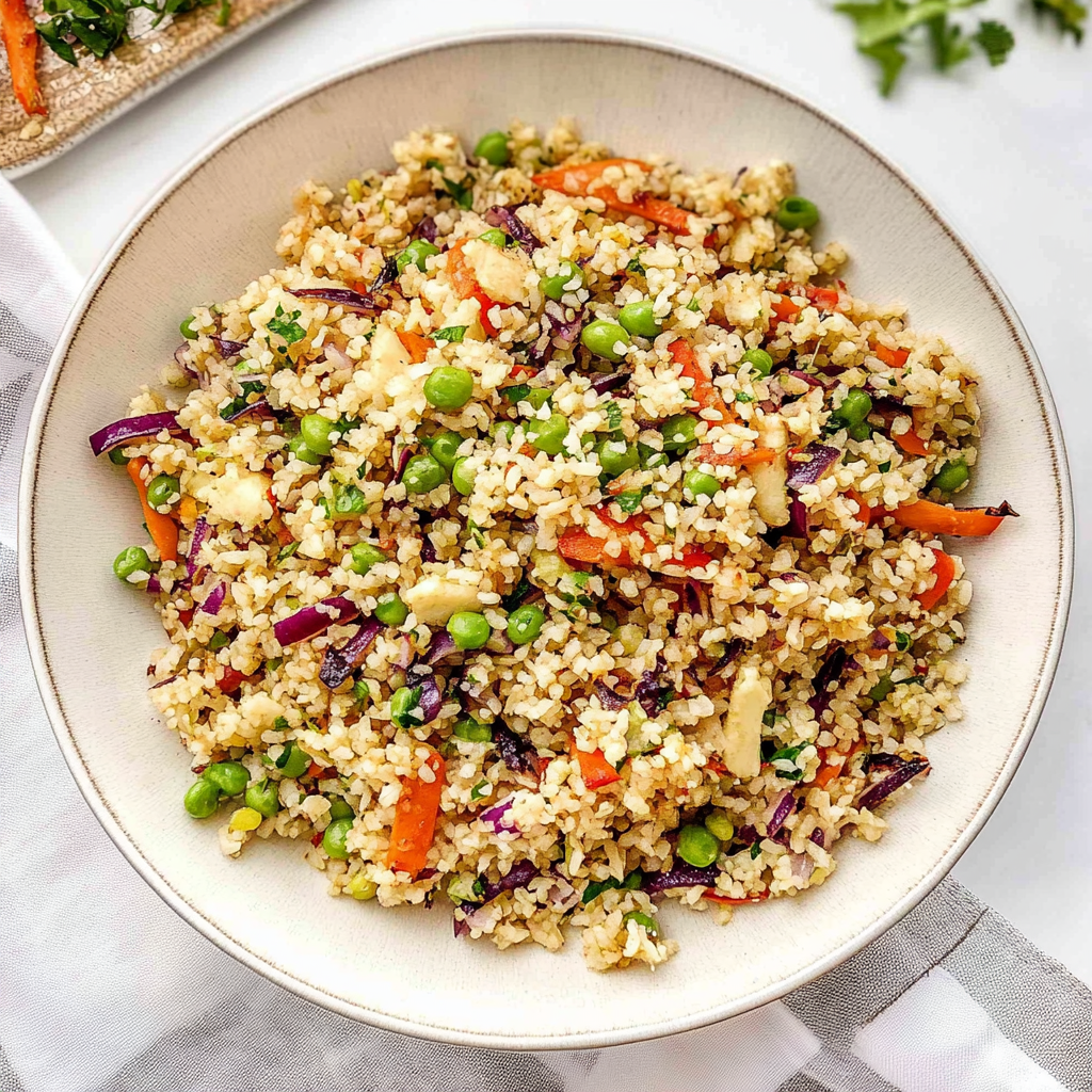Recipe preparation for Crispy Rice Salad