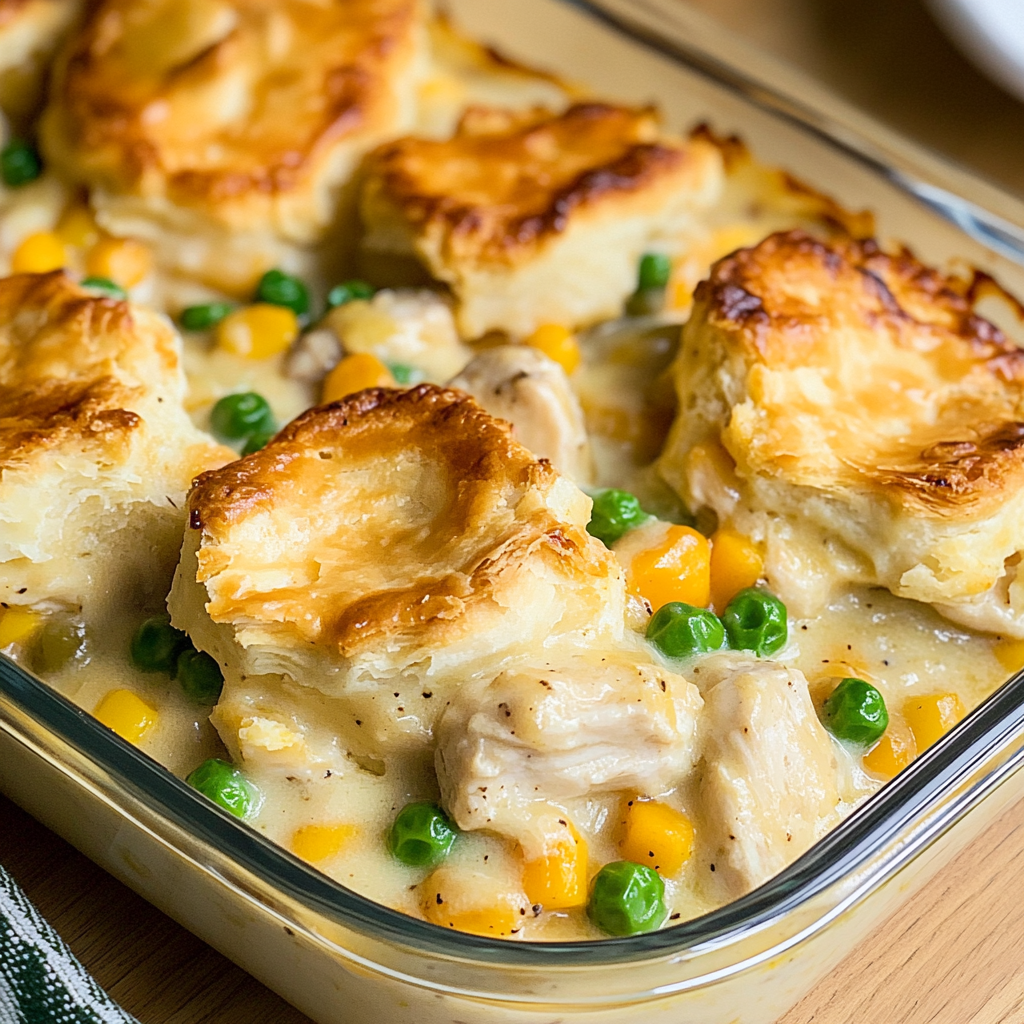 Recipe preparation for Chicken Pot Pie Casserole