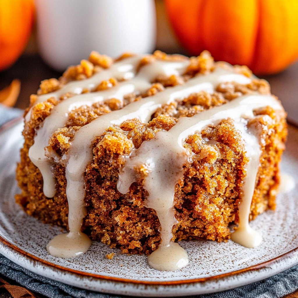 Recipe preparation for Pumpkin Coffee Cake Streusel Icing