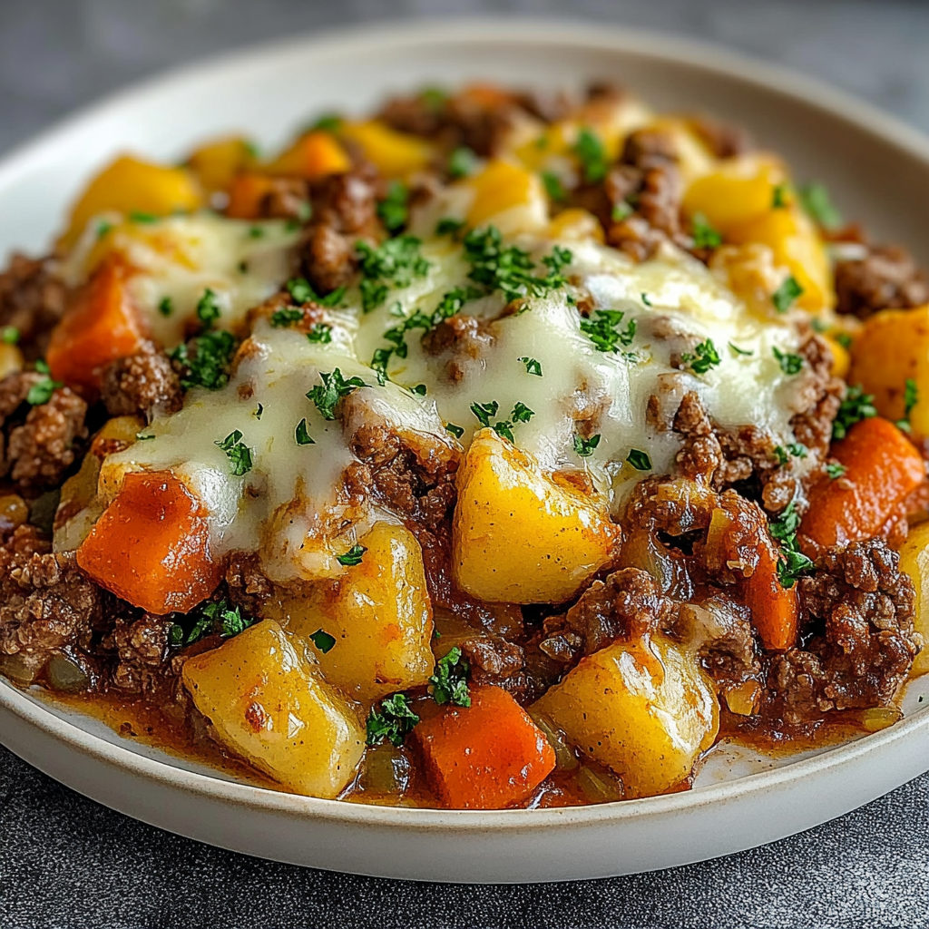 Recipe preparation for Hearty Beef Veggie Hobo