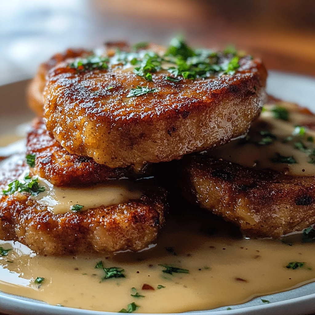 Recipe preparation for Country Fried Pork Chops Crispy