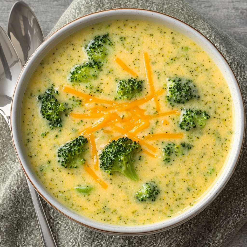 Recipe preparation for High Protein Broccoli Cheddar Soup