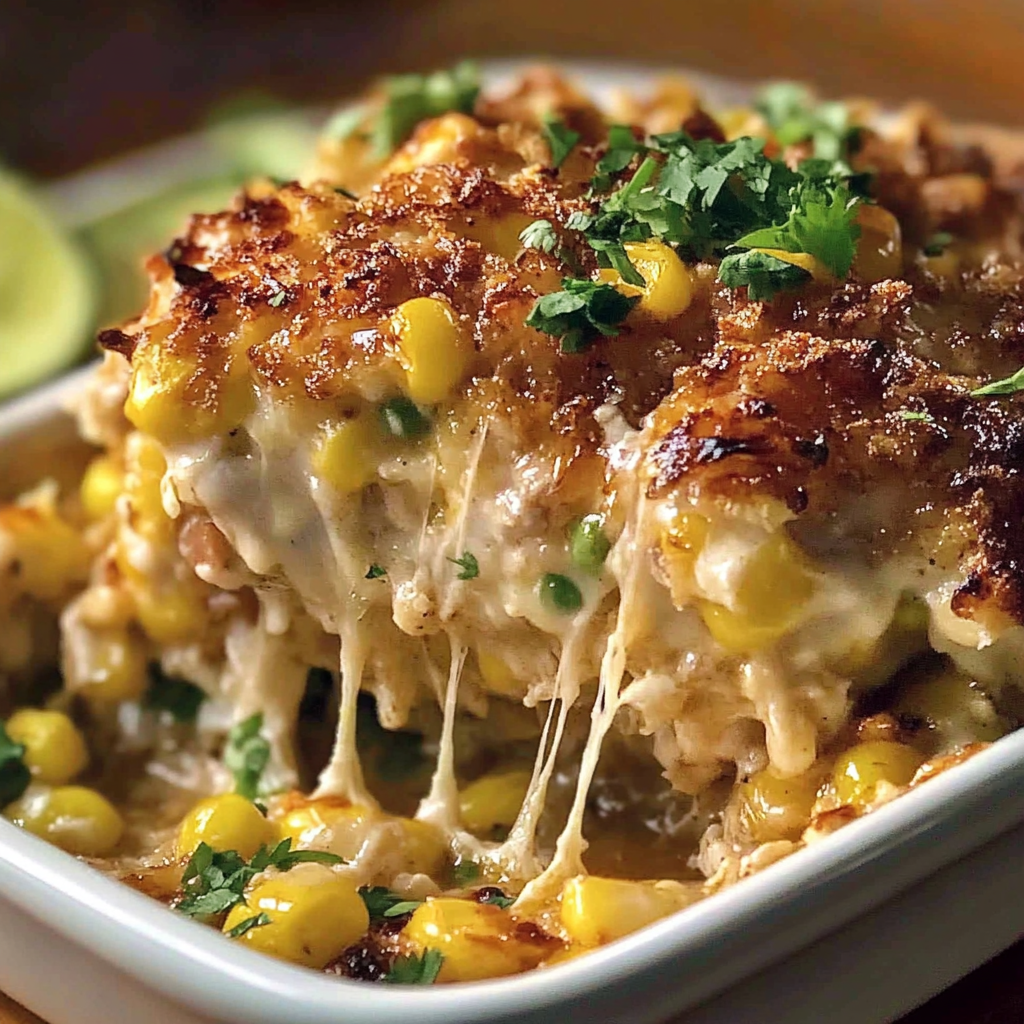 Recipe preparation for Street Corn Chicken Casserole