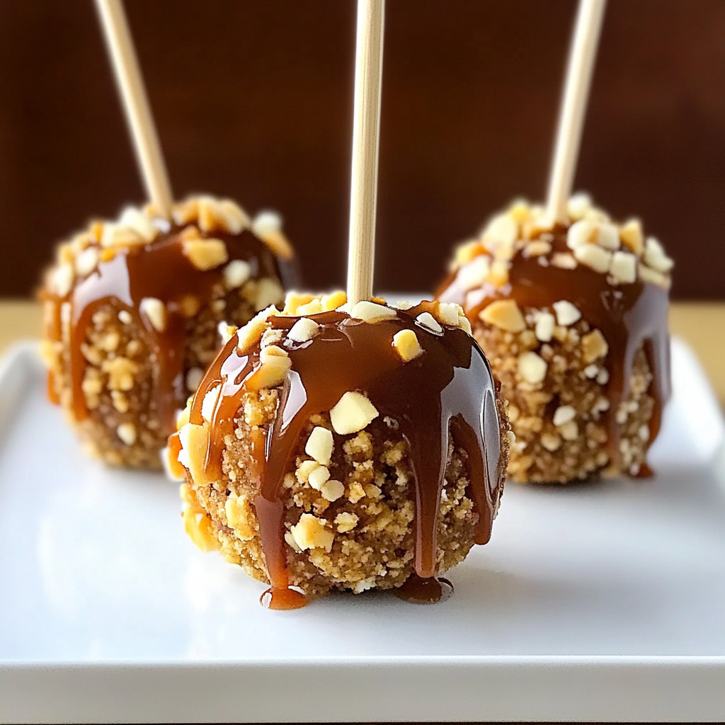 Recipe preparation for Caramel Apple Cake Pops