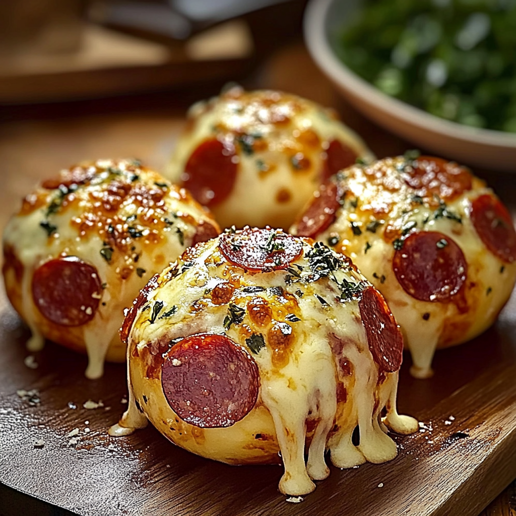 Recipe preparation for Pepperoni Pizza Bombs