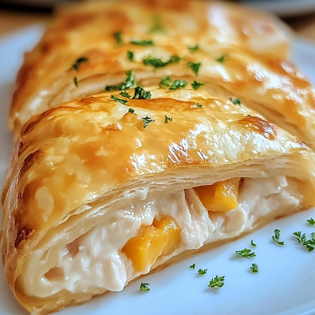 Recipe preparation for Cheesy Chicken Crescent Rolls