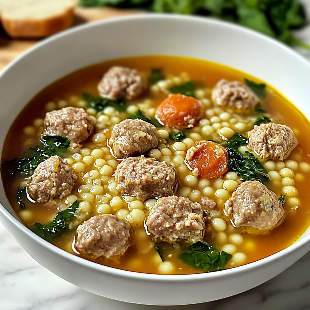 Recipe preparation for Italian Wedding Soup
