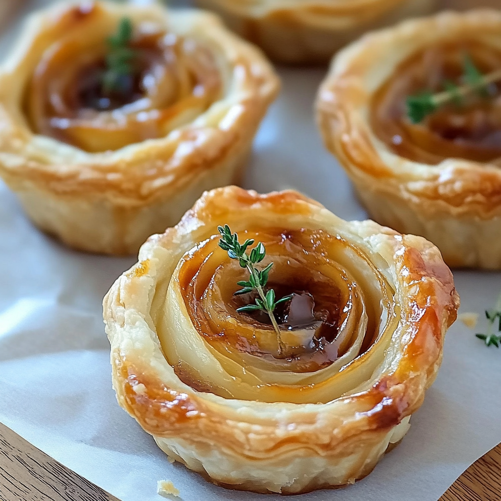Recipe preparation for Caramelized Onion Tartlets