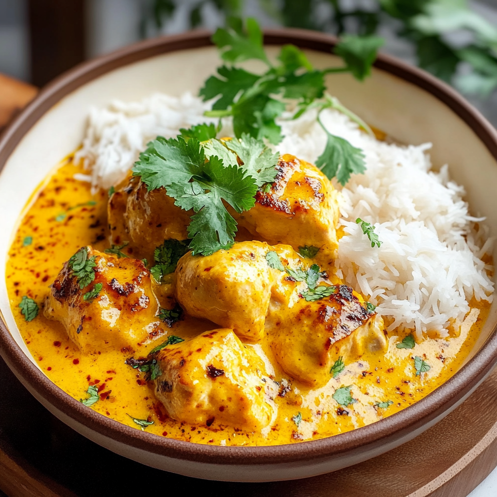 Recipe preparation for Creamy Butternut Squash Butter Chicken