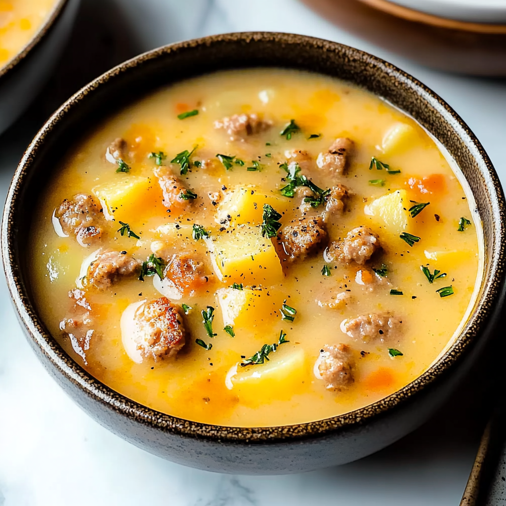 Recipe preparation for Sausage Potato Soup