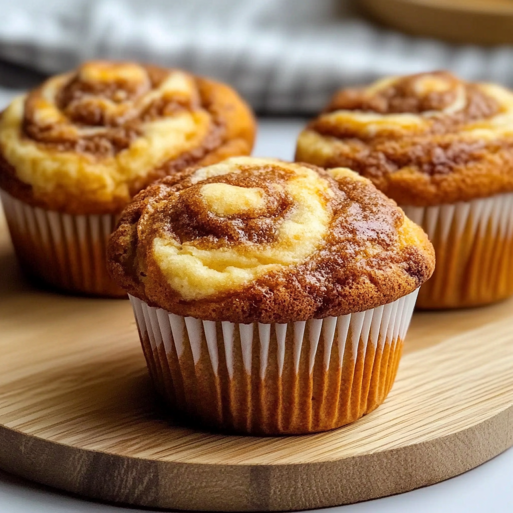 Recipe preparation for Swirled Pumpkin Cream Cheese Muffins
