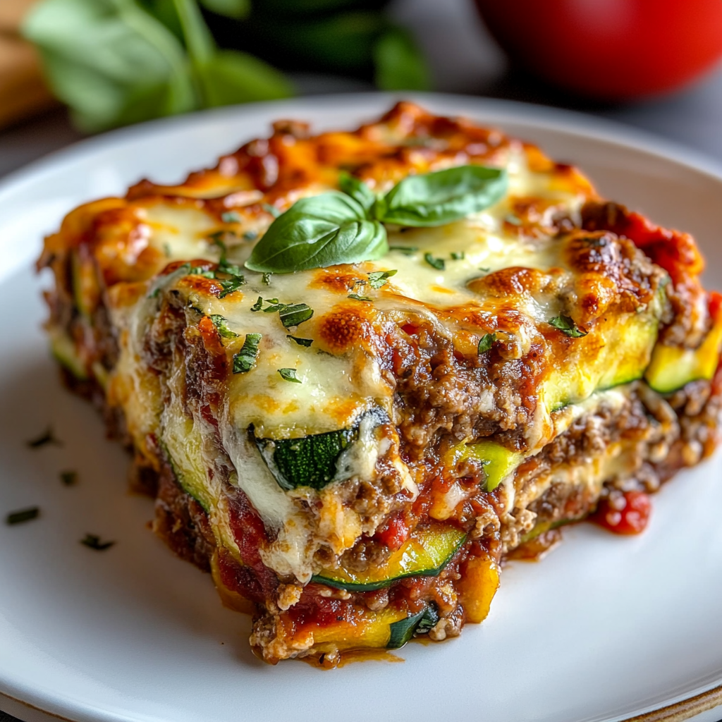 Recipe preparation for Zucchini Pizza Casserole